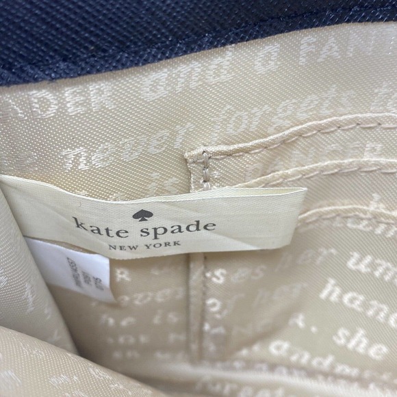 Kate Spade Black Leather Envelope Bag Purse With Gold Polkadots Chain Strap - Picture 7 of 10